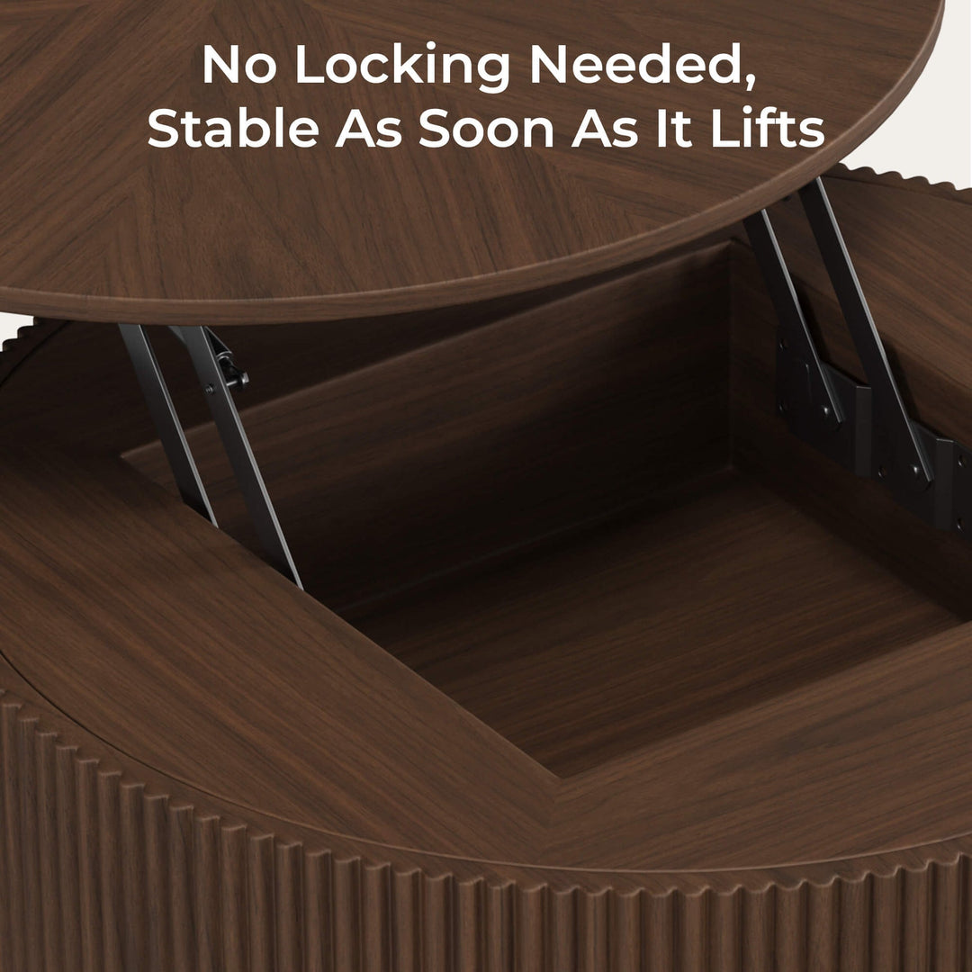 TOLVA Lifting Top Round Coffee Table