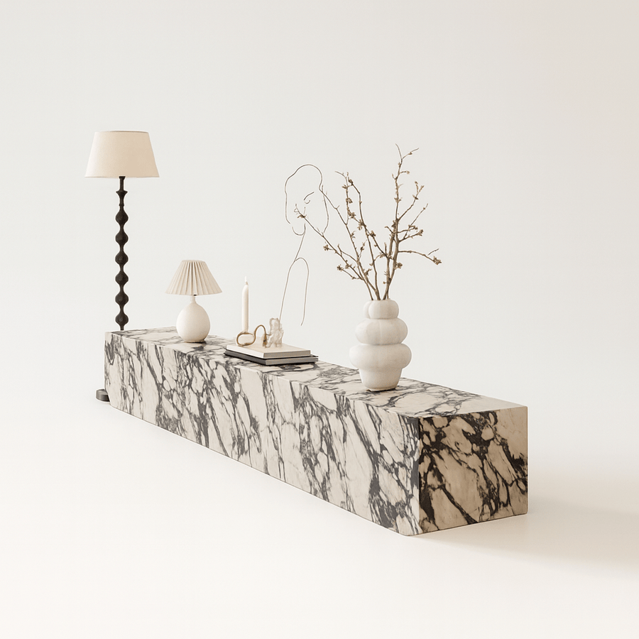 RAVEL Contemporary marble TV console - Exclusivia