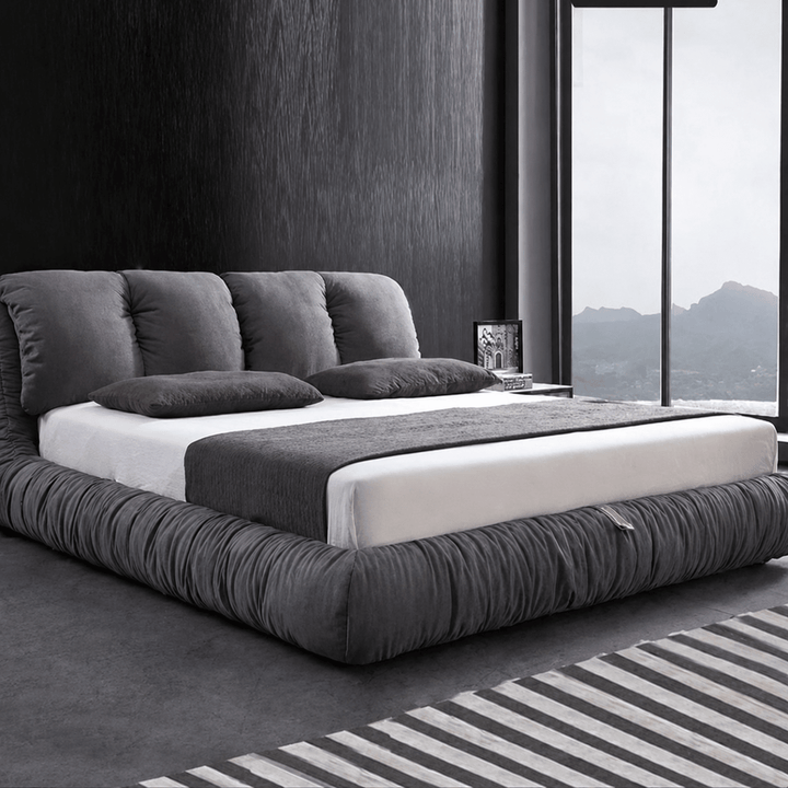 Ravel Leather Cushion Bedframe - Exclusivia