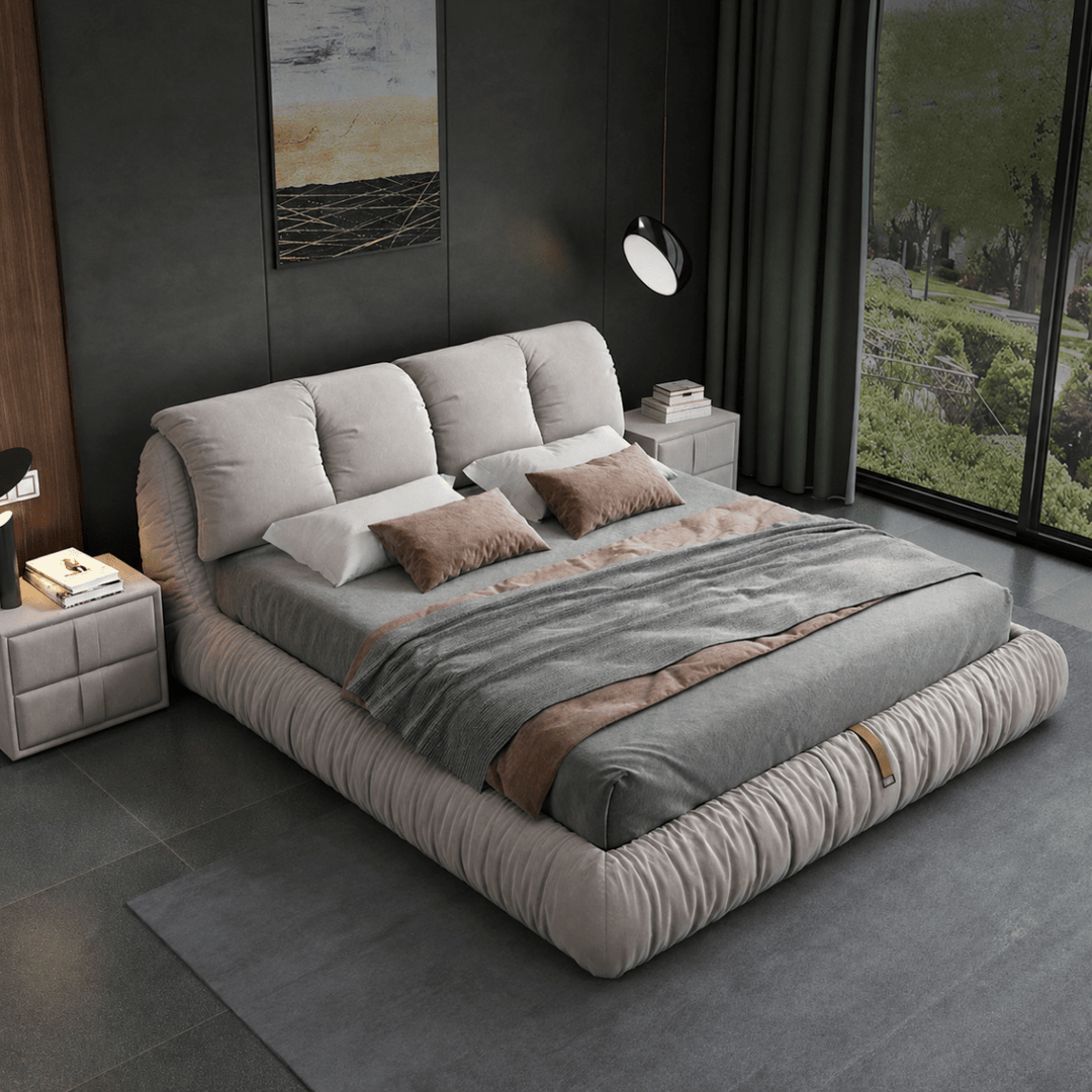 Ravel Leather Cushion Bedframe - Exclusivia