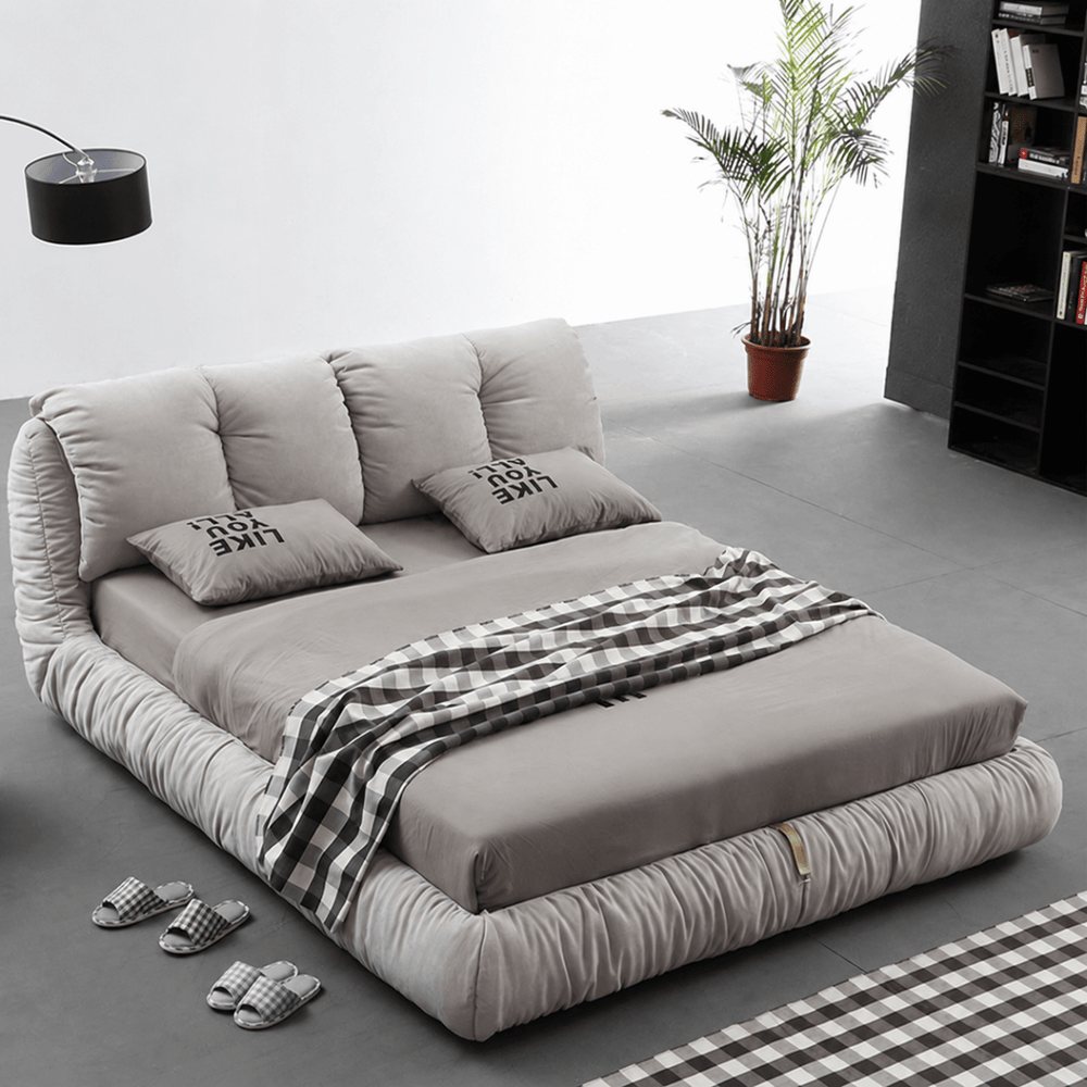 Ravel Leather Cushion Bedframe - Exclusivia