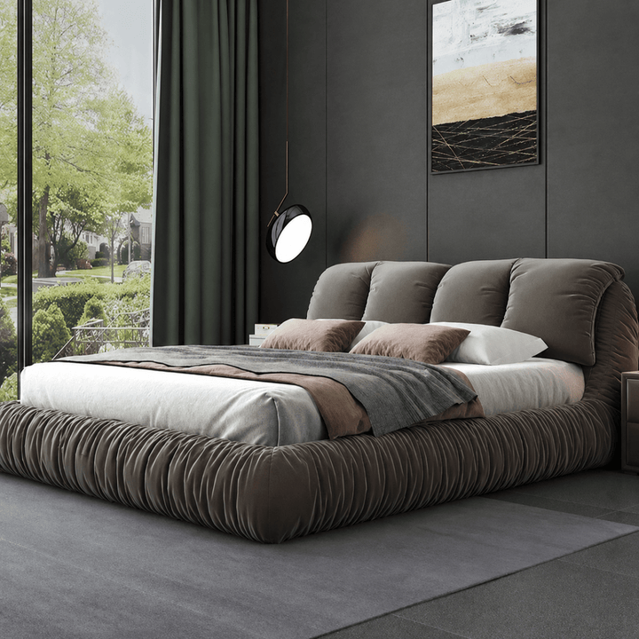 Ravel Leather Cushion Bedframe - Exclusivia