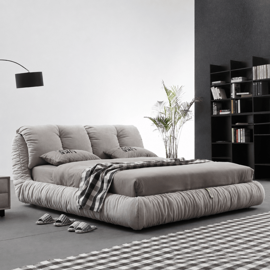 Ravel Leather Cushion Bedframe - Exclusivia