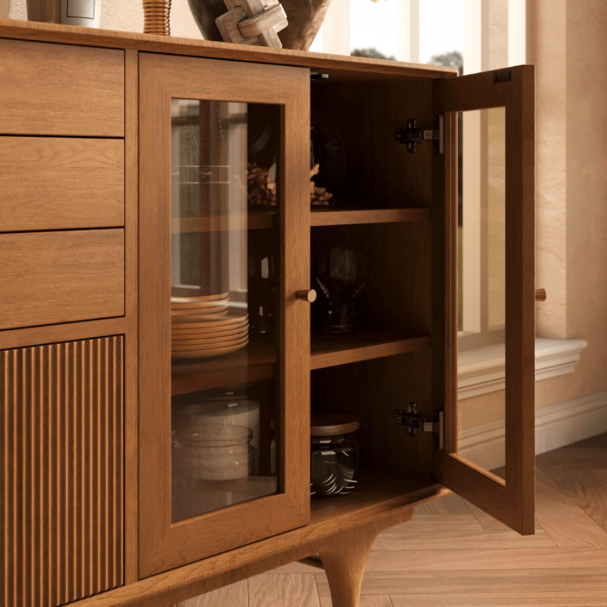 Ravella Mid - Century Storage Cabinet - Exclusivia