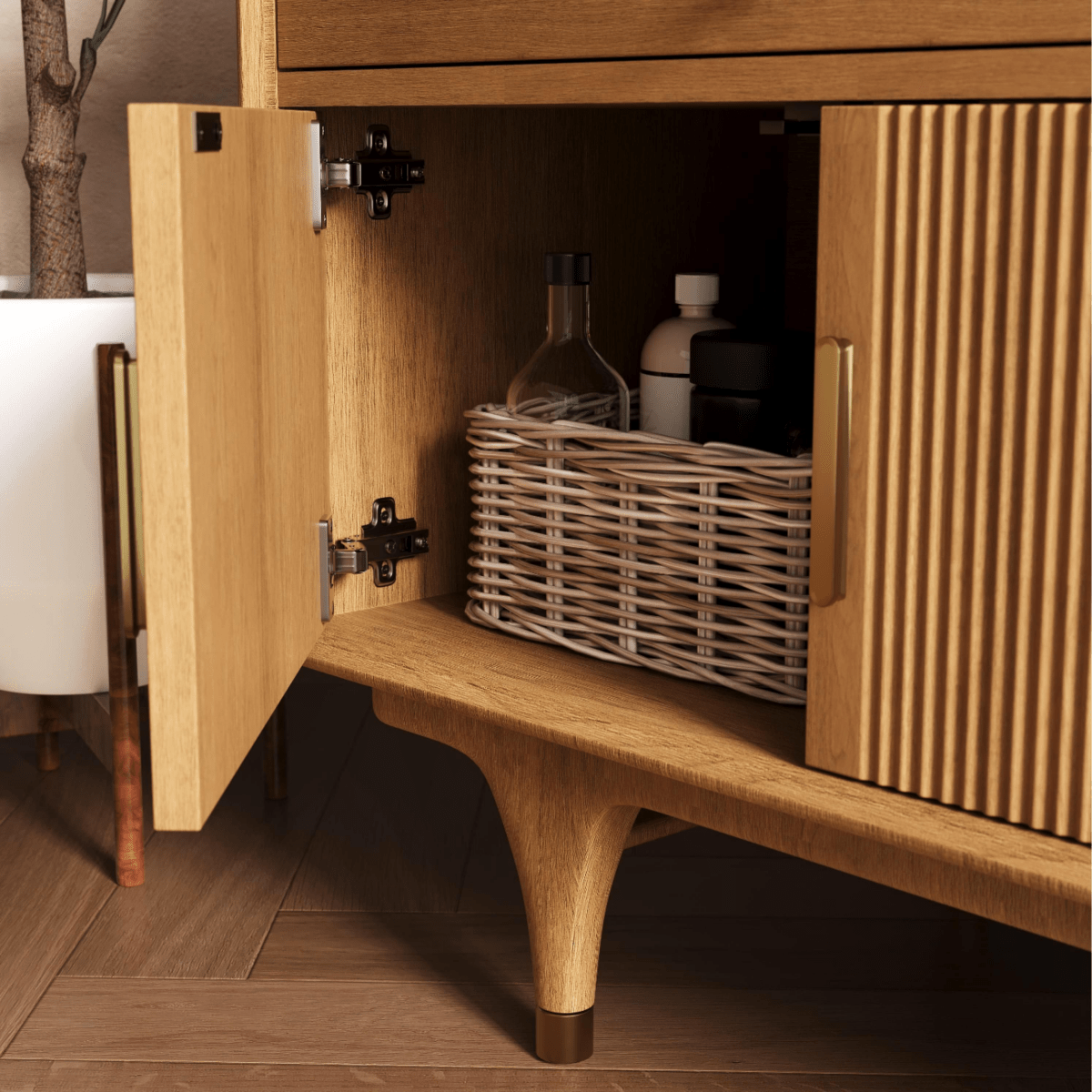 Ravella Mid - Century Storage Cabinet - Exclusivia