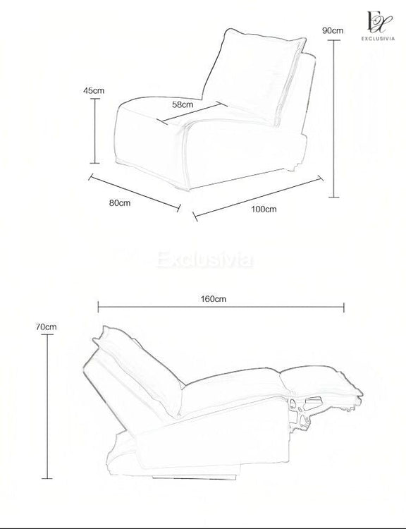 Recliner Armrest Chair 1 Seater Sofa Swivel Armchair Retractable Electronic Lounge Chair Daybed - Exclusivia