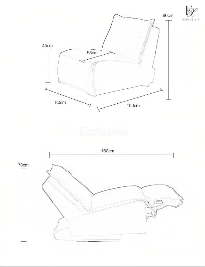 Recliner Armrest Chair 1 Seater Sofa Swivel Armchair Retractable Electronic Lounge Chair Daybed - Exclusivia