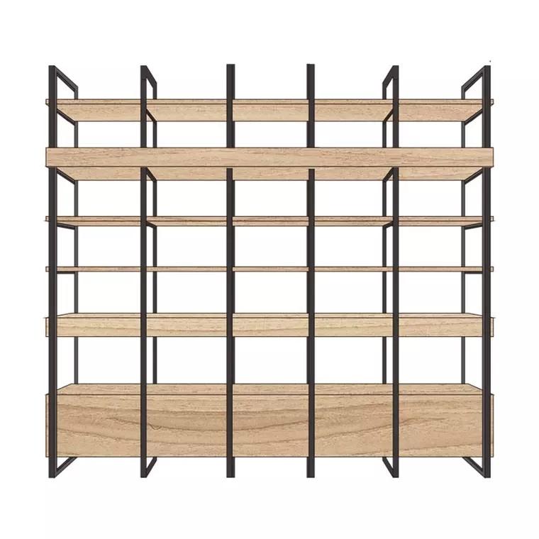 Revel Modern Industrial Solid Wood Bookshelf - Exclusivia