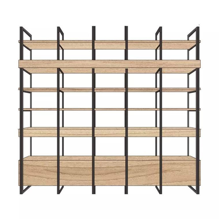 Revel Modern Industrial Solid Wood Bookshelf - Exclusivia