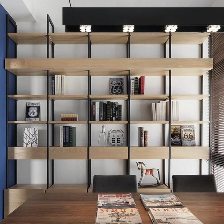 Revel Modern Industrial Solid Wood Bookshelf - Exclusivia