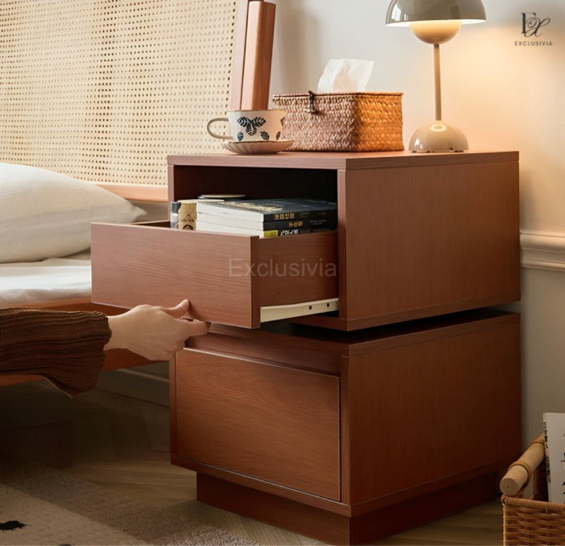 RHETT Japandi Rotatable Bedside Table - Exclusivia