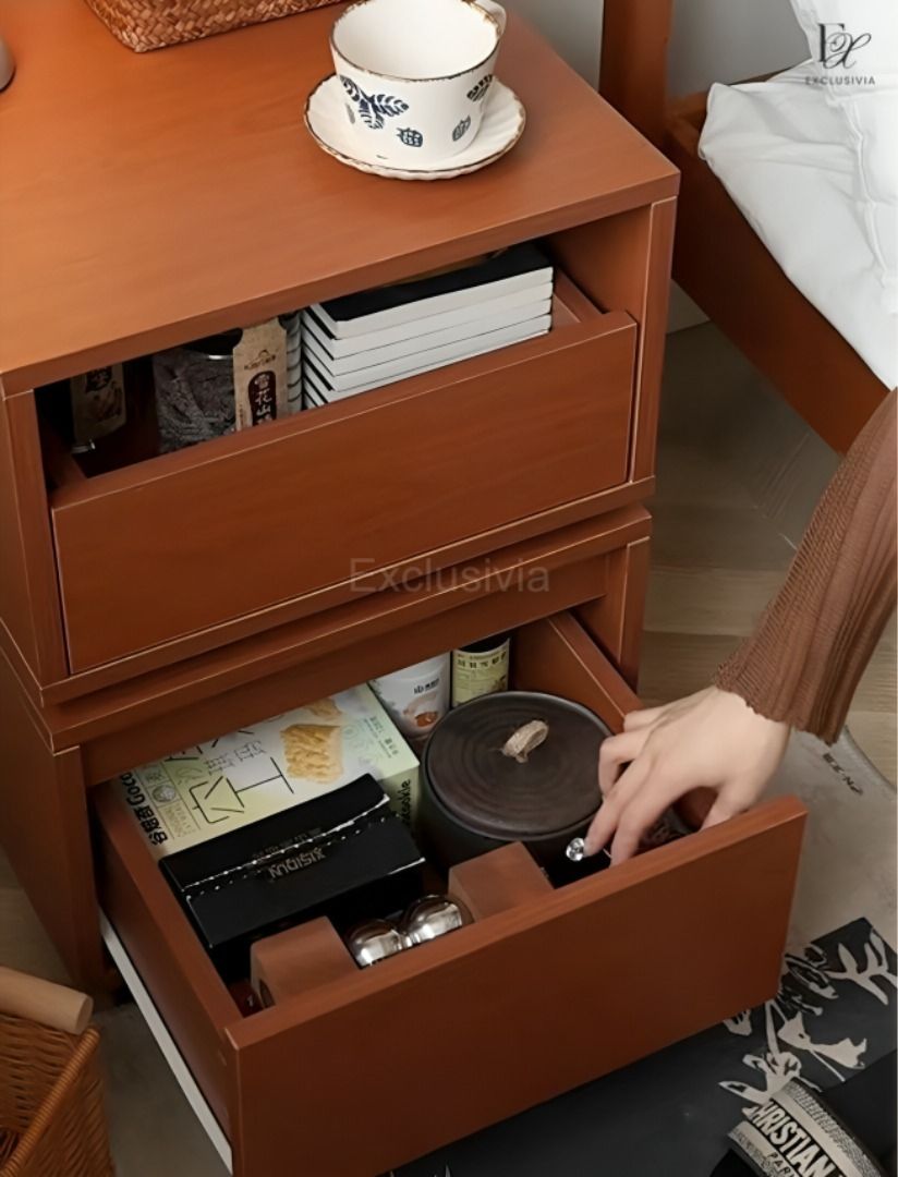 RHETT Japandi Rotatable Bedside Table - Exclusivia