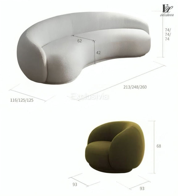 RICHTER Fabric Sofa - Exclusivia