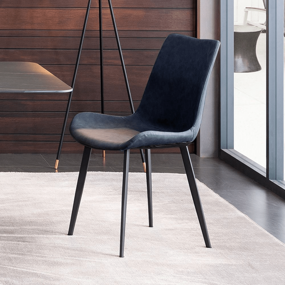 Rivaro Contemporary Leather Dining Chairs (Set of 2) - Exclusivia