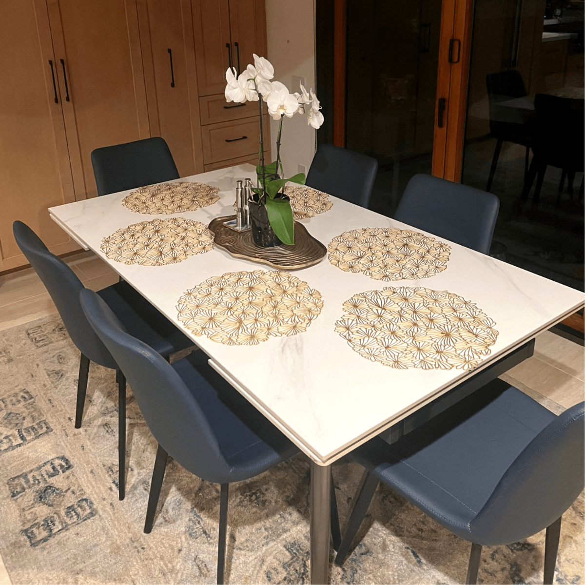 Rivaro Contemporary Leather Dining Chairs (Set of 2) - Exclusivia