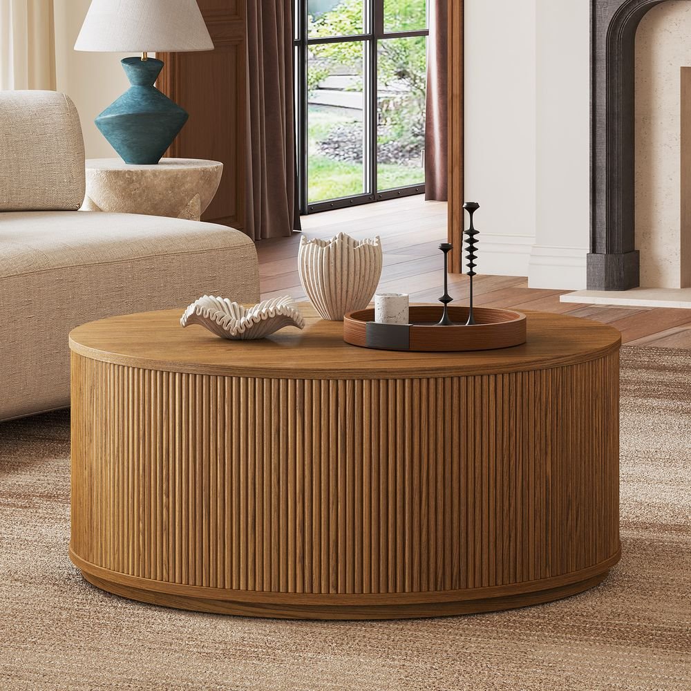 Rivelle Round Coffee Table, 105cm - Exclusivia