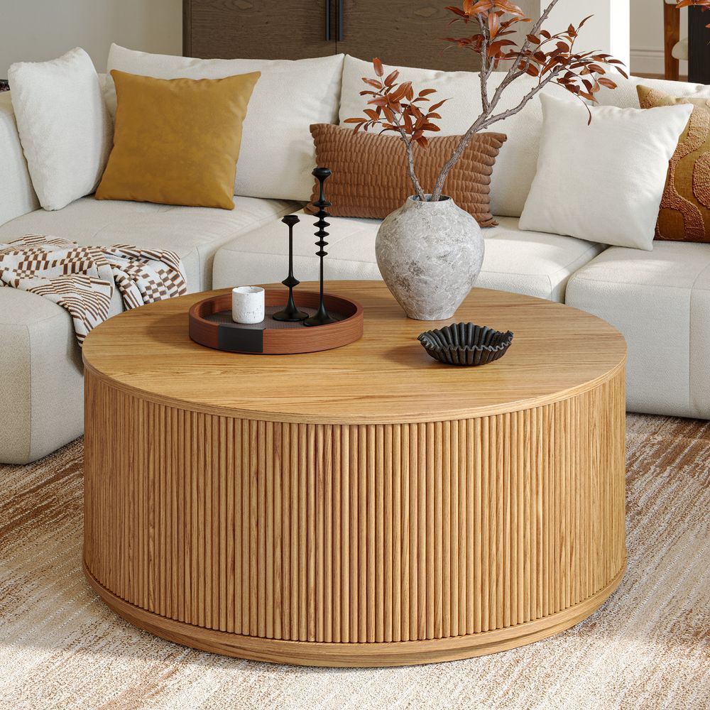 Rivelle Round Coffee Table, 105cm - Exclusivia