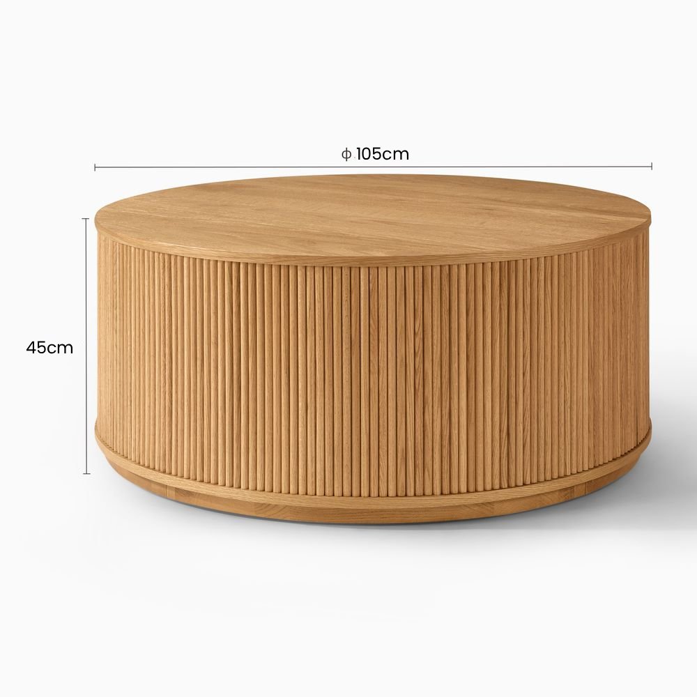 Rivelle Round Coffee Table, 105cm - Exclusivia