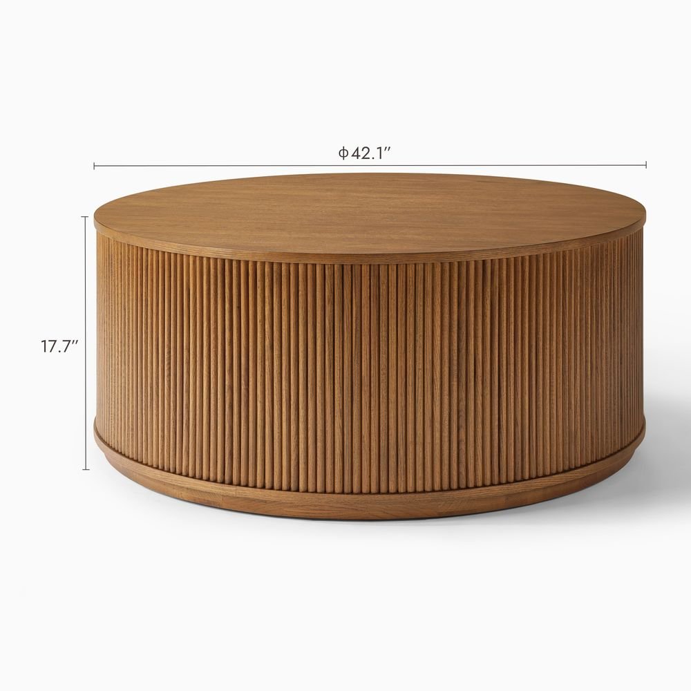 Rivelle Round Coffee Table, 105cm - Exclusivia