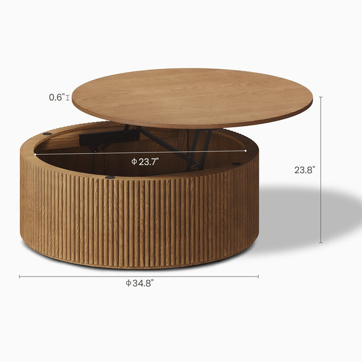 Rivelle Round Coffee Table, 90cm - Exclusivia