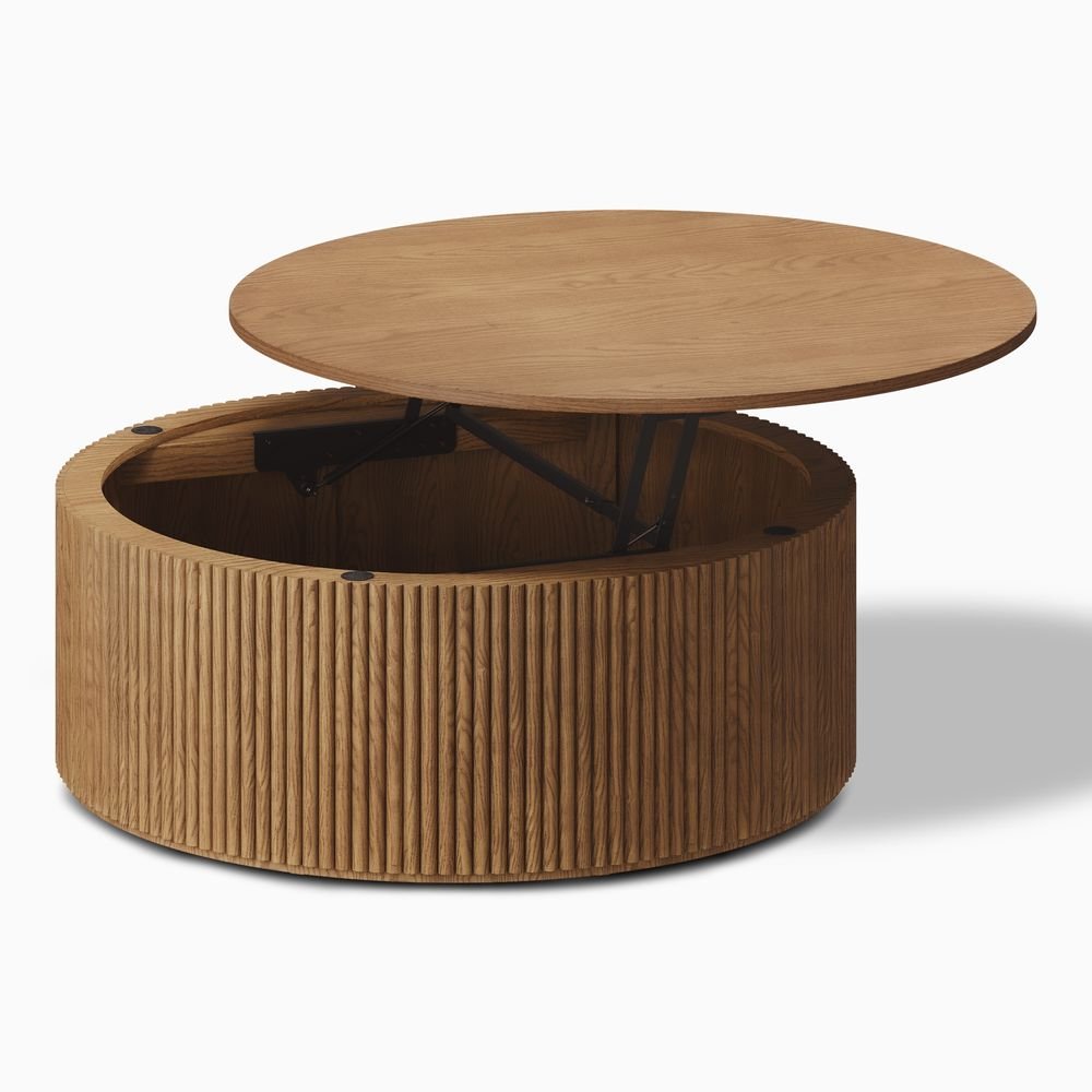 Rivelle Round Coffee Table, 90cm - Exclusivia