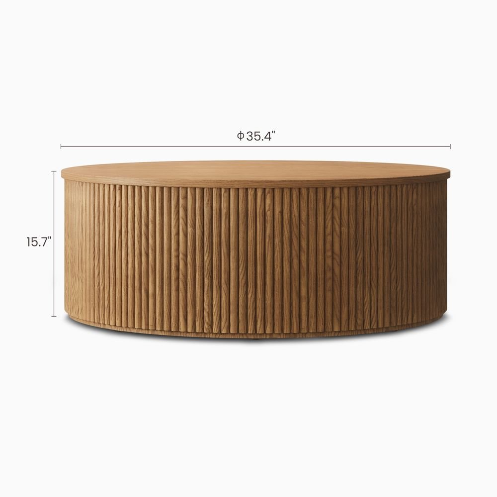 Rivelle Round Coffee Table, 90cm - Exclusivia