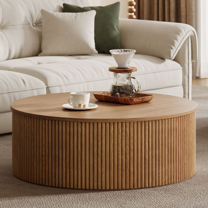 Rivelle Round Coffee Table, 90cm - Exclusivia