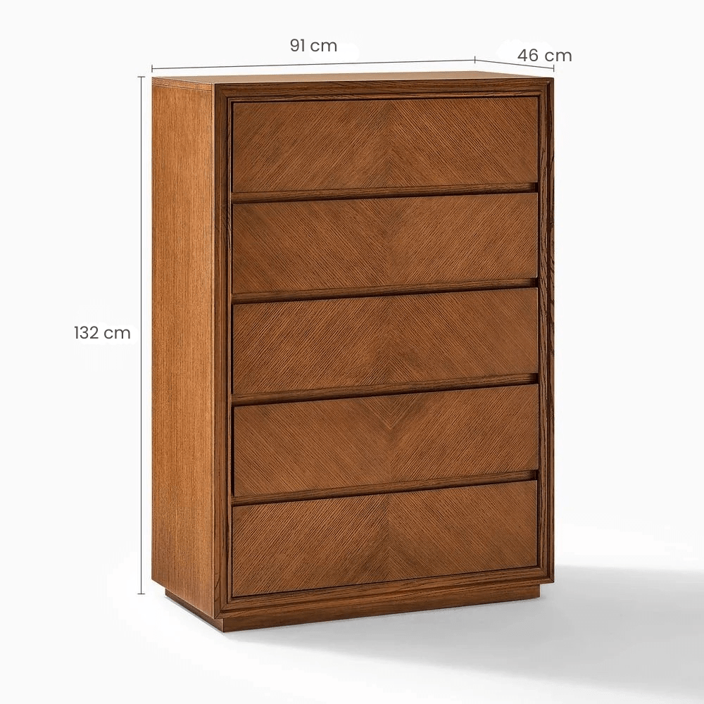Ronan 5 - Drawer Chest, 90 cm - Exclusivia