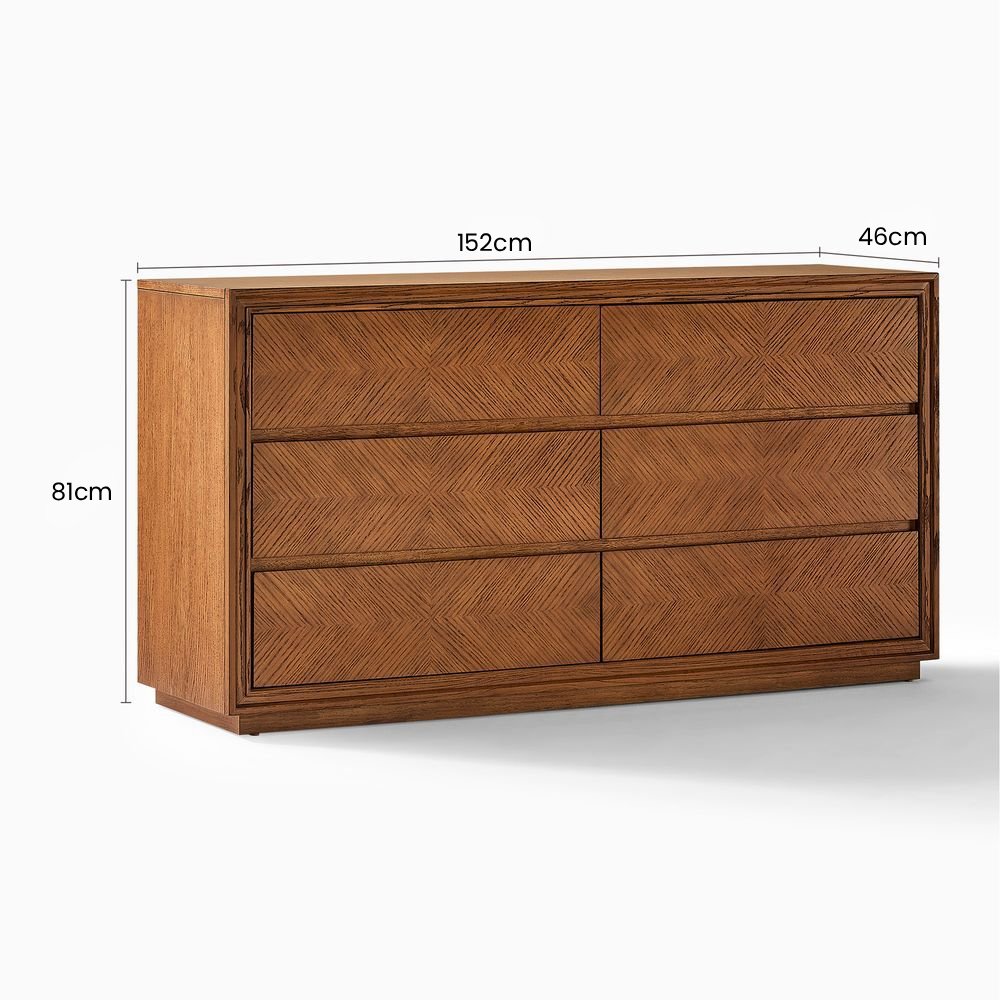 Ronan 6 - Drawer Dresser, 150 cm - Exclusivia