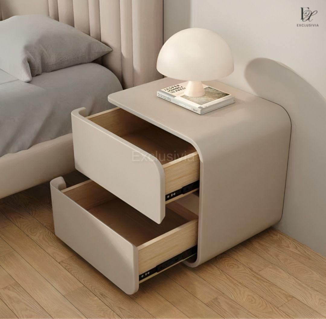 ROUX Modern Leather Bedside / Side Table - Exclusivia