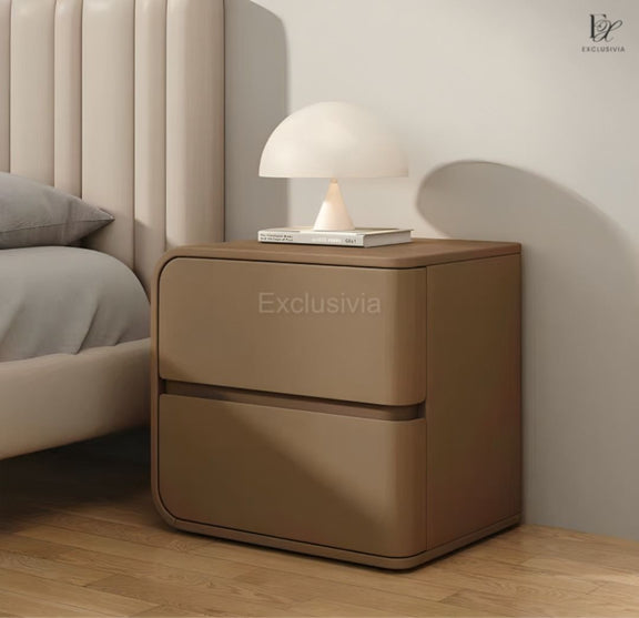 ROUX Modern Leather Bedside / Side Table - Exclusivia