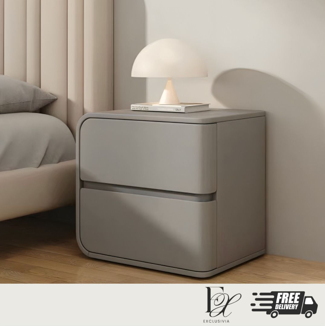 ROUX Modern Leather Bedside / Side Table - Exclusivia