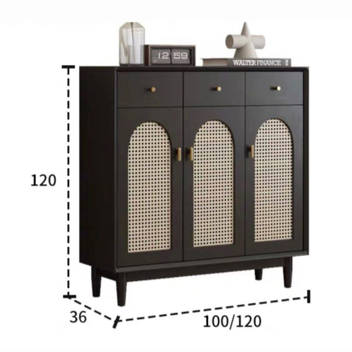 RUVIA Rattan Shoe Cabinet - Exclusivia