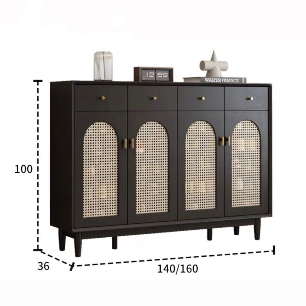 RUVIA Rattan Shoe Cabinet - Exclusivia
