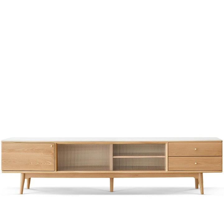 Sandle Oak Wood Sintered Stone TV Console - Exclusivia