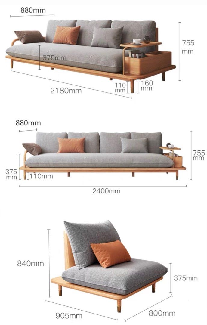 Savio Japandi Fabric Sofa - Exclusivia