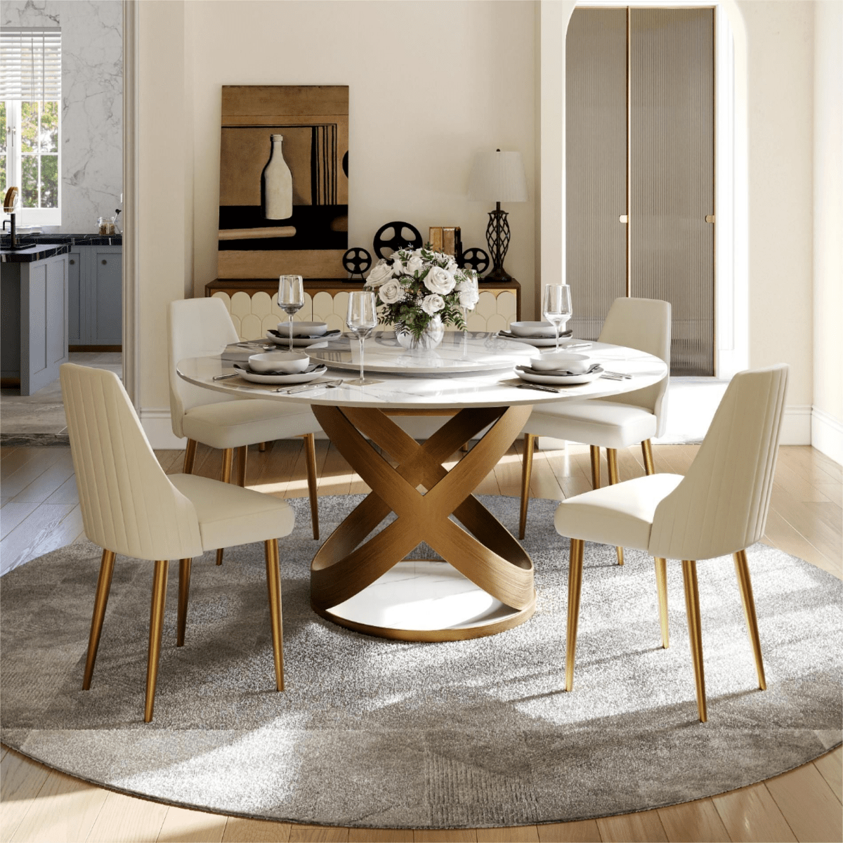 Savora Set of 2 Upholstered Dining Chairs - Exclusivia