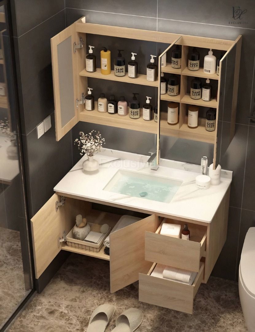 SEN Toilet Vanity Cabinet Basin Bathroom - Exclusivia