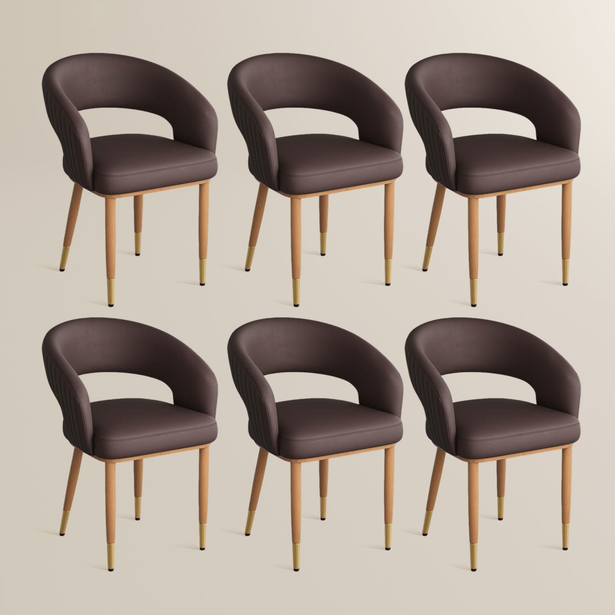 Seren 50 cm Modern Upholstered Dining Chairs — Set of 2 - Exclusivia