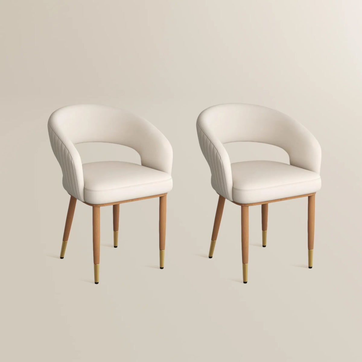 Seren 50 cm Modern Upholstered Dining Chairs — Set of 2 - Exclusivia