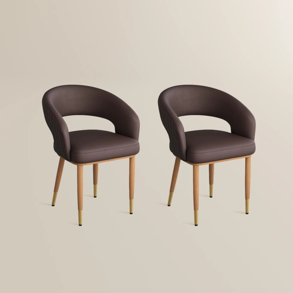 Seren 50 cm Modern Upholstered Dining Chairs — Set of 2 - Exclusivia