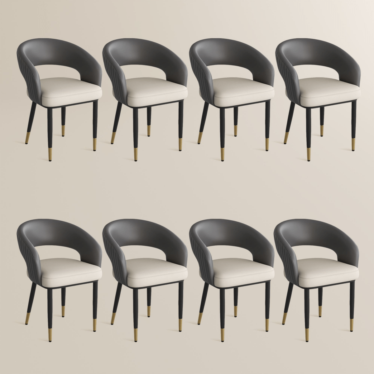 Seren 50 cm Modern Upholstered Dining Chairs — Set of 2 - Exclusivia