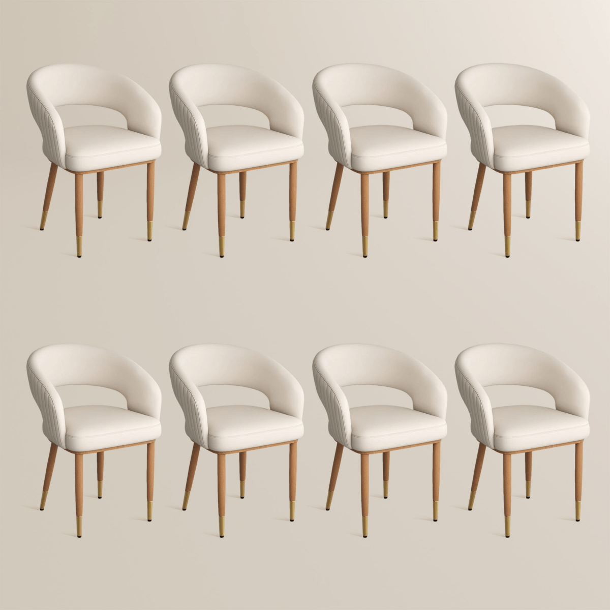 Seren 50 cm Modern Upholstered Dining Chairs — Set of 2 - Exclusivia
