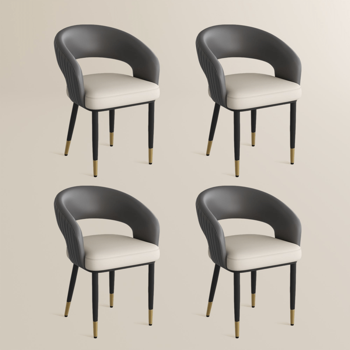 Seren 50 cm Modern Upholstered Dining Chairs — Set of 2 - Exclusivia