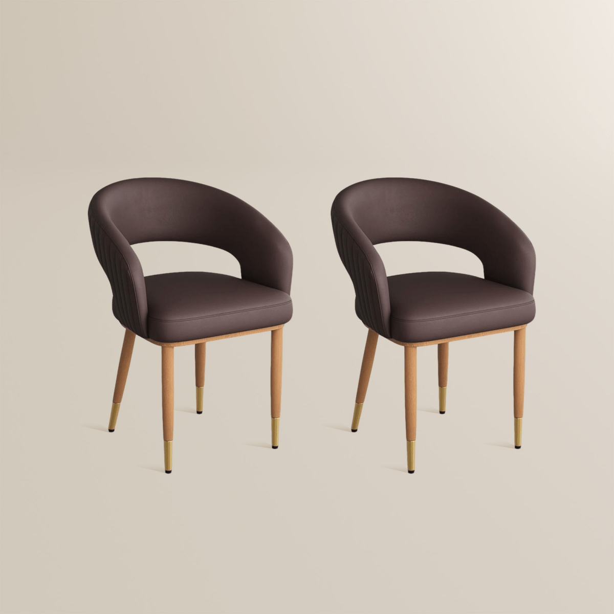 Seren 50 cm Modern Upholstered Dining Chairs — Set of 2 - Exclusivia