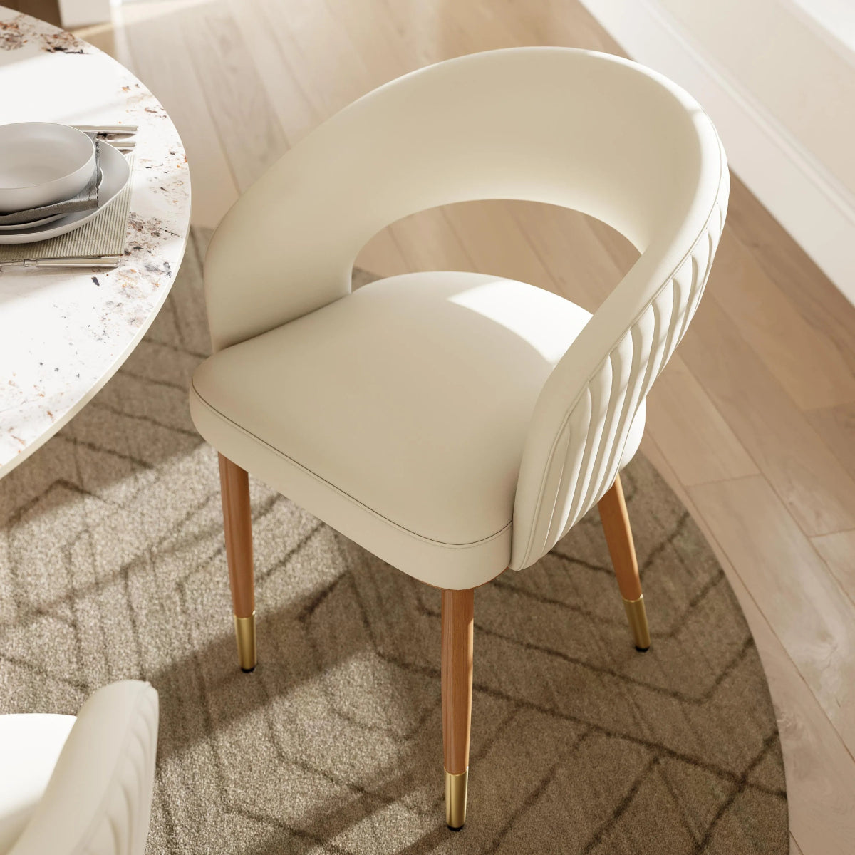 Seren 50 cm Modern Upholstered Dining Chairs — Set of 2 - Exclusivia