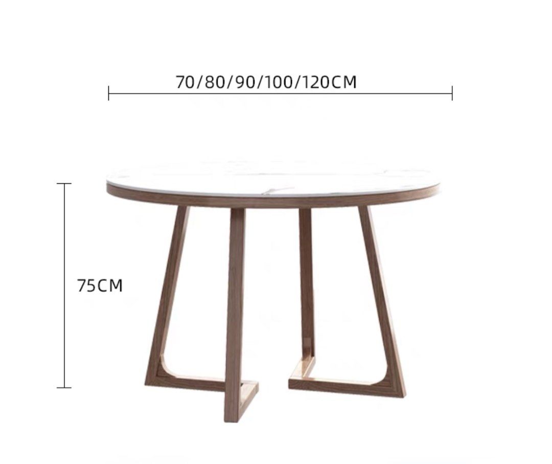 BROVEN Modern Solid Wood Dining Table