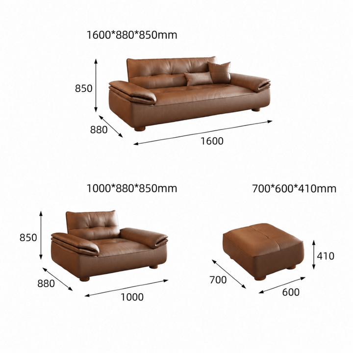Silas Modern Leathaire Sofa - Exclusivia