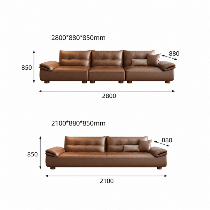 Silas Modern Leathaire Sofa - Exclusivia