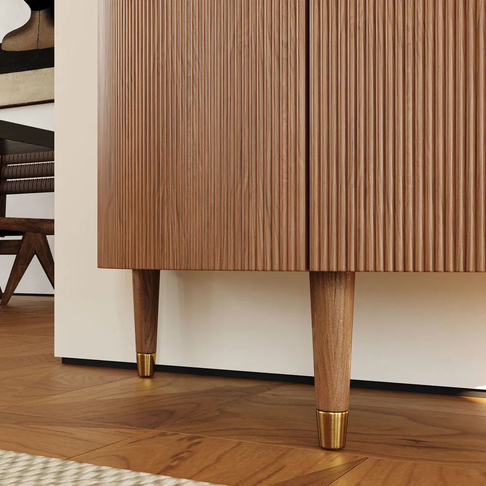 Silva 100 cm Mid - Century Fluted Storage Cabinet - Exclusivia